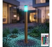 Borne Lumineuse Lampadaire Extérieur RGB LED Dimmable Optique Bois Opale Éloigné