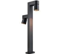 Borne lumineuse LED Kimu favorable aux insectes IP44 cylindrique 822mm 2200K 2x7,8W 720lm / 720lm 230V 70° Anthracite Aluminium Anthracite G