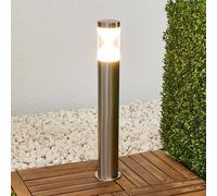 Lindby LED Luminaire extérieur Fabrizio (Moderne) en Gris Inox (1 lampe,à), Borne lumineuse luminaire pour socle