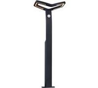 Borne lumineuse LED Smart Home Zigbee 3.0 Alara Détecteur de mouvement crépusculaire (IR) favorable aux insectes IP44 carré 665mm 3000 - 2200K 10W 450lm 230V Anthracite Métal Anthracite G