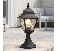 Borne Lumineuse Noir Rustique Design E27 IP43 Hauteur :44cm Jardin Route Lampe