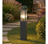 Borne lumineuse Peldar Lindby, dimmable, noir, Aluminium, Moderne, Luminaire extérieur