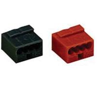 Borne micro pour boite de derivation 4 conducteurs, gris fonce