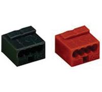 Borne micro pour boite de derivation 4 conducteurs, rouge