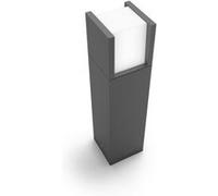 Philips Borne d'extérieur LED Arbour Anthracite - Blanc froid 4000K pour allée, terrasse, jardin