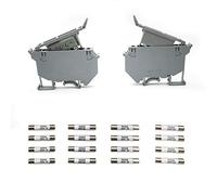 Borne Porte Fusible, HERKINDNESS 2 Pièces à Fusibles pour Rail DIN - Support de Sécurité Maison 220 V AC, Fusibles de Fusion avec 12 Fusibles