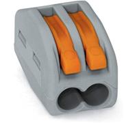 Borne de raccordement WAGO 222-412-50 flexible: 0.08-4 mm² rigide: 0.08-2.5 mm² Nombre de pôles: 2 gris, orange 50 pc(s)