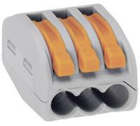 Borne pour boîte de dérivation WAGO 222-413 flexible: 0.08-4 mm² rigide: 0.08-2.5 mm² Nombre total de pôles: 3 gris, or