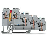 Borne pour capteur WAGO 270-570/281-434 5 mm ressort de traction Affectation: L gris 50 pc(s)