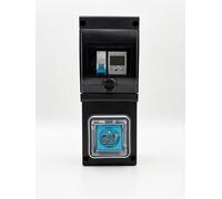 Borne pour chargeur mobile équipée d'un prise Hager avec protections et compteur