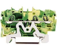 Borne pour conducteur de protection WAGO 2002-1407 5.20 mm ressort de traction Affectation: terre vert, jaune 1 pc(s)