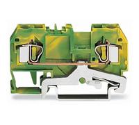 Borne pour conducteur de protection WAGO 281-907 6 mm ressort de traction Affectation des prises: terre vert-jaune 50 pc