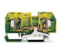 Borne pour conducteur de protection WAGO 284-907 10 mm ressort de traction Affectation: terre vert, jaune 25 pc(s)