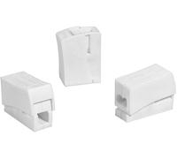 Borne pour luminaires HellermannTyton HECL-2/1-PA66-WH 148-90023 flexible: 0.5- rigide: 0.75- Nombre de pôles: 3 blanc