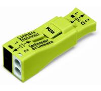 Borne pour luminaires rigide: 0.75-4 mm² Nombre de pôles: 2 WAGO 40 pc(s) jaune