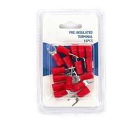 Borne pré-isolée rouge SV5.5-6 (15 pcs/blister) - Connexions électriques sécurisées, idéales pour les connexions rapides dans les projets électriques.