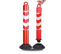 Borne réfléchissante à base amovible - Poteau de canalisation de trafic robuste for la protection du stationnement(100cm 4pack)