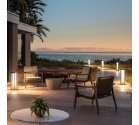 Borne solaire aluminium radia moon h50cm
