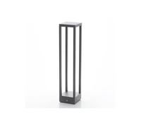 Borne Solaire de Jardin - LUCANDE - 1250 lm - Blanc chaud - IP65 - Aluminium 65 cm