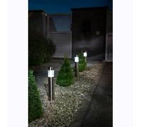 Borne solaire inox - GALIX - 0,13W - 10 Lumens - 8h d'éclairage - 1 LED blanche