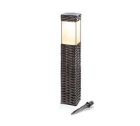 Borne Solaire en Rotin Brun foncé