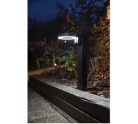 Borne solaire - GALIX - G4590B - Très éclairante - Inox (option Applique) avec détecteur - H50 cm - 1000 Lumens