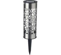 Borne solaire inox GALIX G4445 - A poser ou a planter - H28cm - Blanc chaud