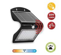 Borne Solaire - VELAMP - COLOMBA - LED intégrée - Détecteur de mouvement - Métal noir