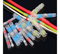 Borne thermorétractable à anneau de soudage, étanche IP67, Tube thermorétractable de connexion d'équipement électrique, Terminal de connecteur de fil 50pcs-blue-bag