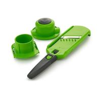 Borner Multi Dicer, Mini Râpe à Légume, Poignet Multifonction 2en1, Spécial Julienne et Découpe en Dés, Vert/Gris