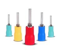 Bornes à broches PTV (500/1000 pièces), nez de fil pré-isolés type aiguille, connecteurs pressés froid for fils 0,5 6 mm²(PTV1.25-10 1000 pcs)