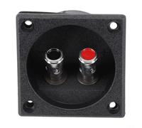 Bornes à ressort pour enceinte HiFi Home Cinéma (Argent) | Système de pinces à ressort, connexion directe du fil, compatible avec mini bêche, métal robuste, or ou argent