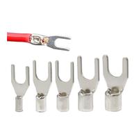 Bornes à sertir à Fourche en cuivre Pur, 50 pièces, bornes à bêche Non isolées, connecteurs de Fils DSN/SNB0.5/1.25/3.5/5.5/8-3/4/5/6/8(SNB8-6)