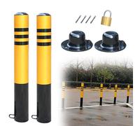 Bornes de barrière de stationnement verrouillables amovibles, poteaux de sécurité haute visibilité pour la sécurité de l'entrepôt et du garage