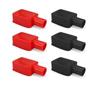 Bornes de Batterie Couvre, HERKINDNESS 6 Pièces Capuchon Battery Terminal, Caoutchouc Bornes Bouchon Protecteur, Borne de Batterie Couvercle Isolant, pour Voitures, Camions, Moto