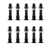 Bornes de circulation en métal, Ensemble de contrôle la circulation, 8 pièces avec bornes en acier, cônes réfléchissants, lumières suspendues, boucles(10 Pieces)