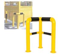 Bornes de collision en acier de sécurité de type L, barrières de séparation de véhicules piétons, garde-corps de circulation d'allée, séparateur de ligne Plaza