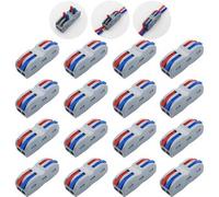 Bornes de Connexion, CESFONJER 16 Pcs SPL-2 Connecteur Electrique Rapide, Conducteur Compact Fils Connecteurs, avec levier de commande
