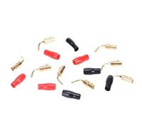 Bornes de Haut-Parleur de 2MM, fiche de Broche de Fil, connecteurs de fiches Banane, câble de Verrouillage à vis, Adaptateur de Fil avec couvercles en Caoutchouc, Ensemble de 8 pièces