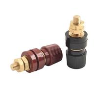 Bornes de liaison M8 en laiton 200 A pour machines à souder, générateurs de charge, panneaux solaires - Paire avec connecteurs à vis isolés rouges et noirs