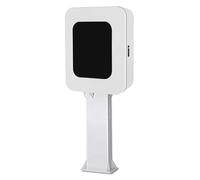 Bornes de Recharge pour Véhicules Électriques, Support de Recharge EV, Base Renforcée, Étanche et Durable, Encombrement Réduit, Matériel Fixation Inclus, Sûr et Pratique(White,Medium)
