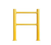 Bornes de sécurité anti-collision en acier for allée, garage et parking | Poteaux de sécurité avec bande réfléchissante, barrières for entrepôt et parking(H series2000*600)