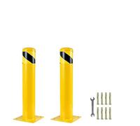 Bornes De SéCurité En Acier Inoxydable Avec Bandes RéFléChissantes, AdaptéEs Aux Parkings FerméS, Aux Bordures De Trottoir Et à Tous Les Lieux Publics Pour ProtéGer Les VéHicules Des (Size:36in×4.5in)