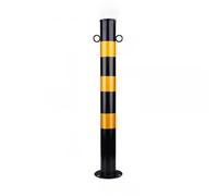 Bornes de Sécurité en Acier, Poteau, Barriere de Parking, for Zones Sensibles au Trafic, Avec Réflexion Nocturne(Yellow)