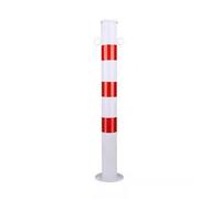 Bornes de Sécurité en Acier, Poteau, Barriere de Parking, for Zones Sensibles au Trafic, Avec Réflexion Nocturne(White)