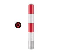 Bornes De Sécurité Solaires À LED en Acier avec Installation Souterraine, Bandes Réfléchissantes, Barrière De Parking Extérieure