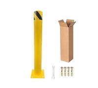 Bornes de stationnement, Borne en acier jaune, poteau de signalisation routière, cône de stationnement, usage extérieur, solution de contrôle de la circulation robuste(61cm/24in)