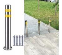 Bornes De Stationnement en Acier Inoxydable pour Allée, Bornes De Sécurité Industrielles, Poteaux Réfléchissants pour Le Contrôle des Foules, Poteaux De Rue, Cônes Routiers, 2 Pack, 75cm/29.5in