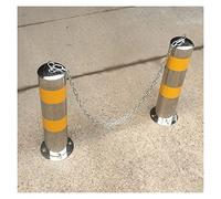 Bornes de stationnement, Lot de 2 poteaux de stationnement pour allée, poteaux Robustes en Acier Inoxydable pour Usage Commercial ou privé, barrière de stationnement avec Bandes réfléchissan