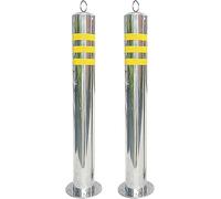 Bornes de stationnement, Poteaux de sécurité avec bande réfléchissante for allée et parking de garage - Barrière for une protection renforcée